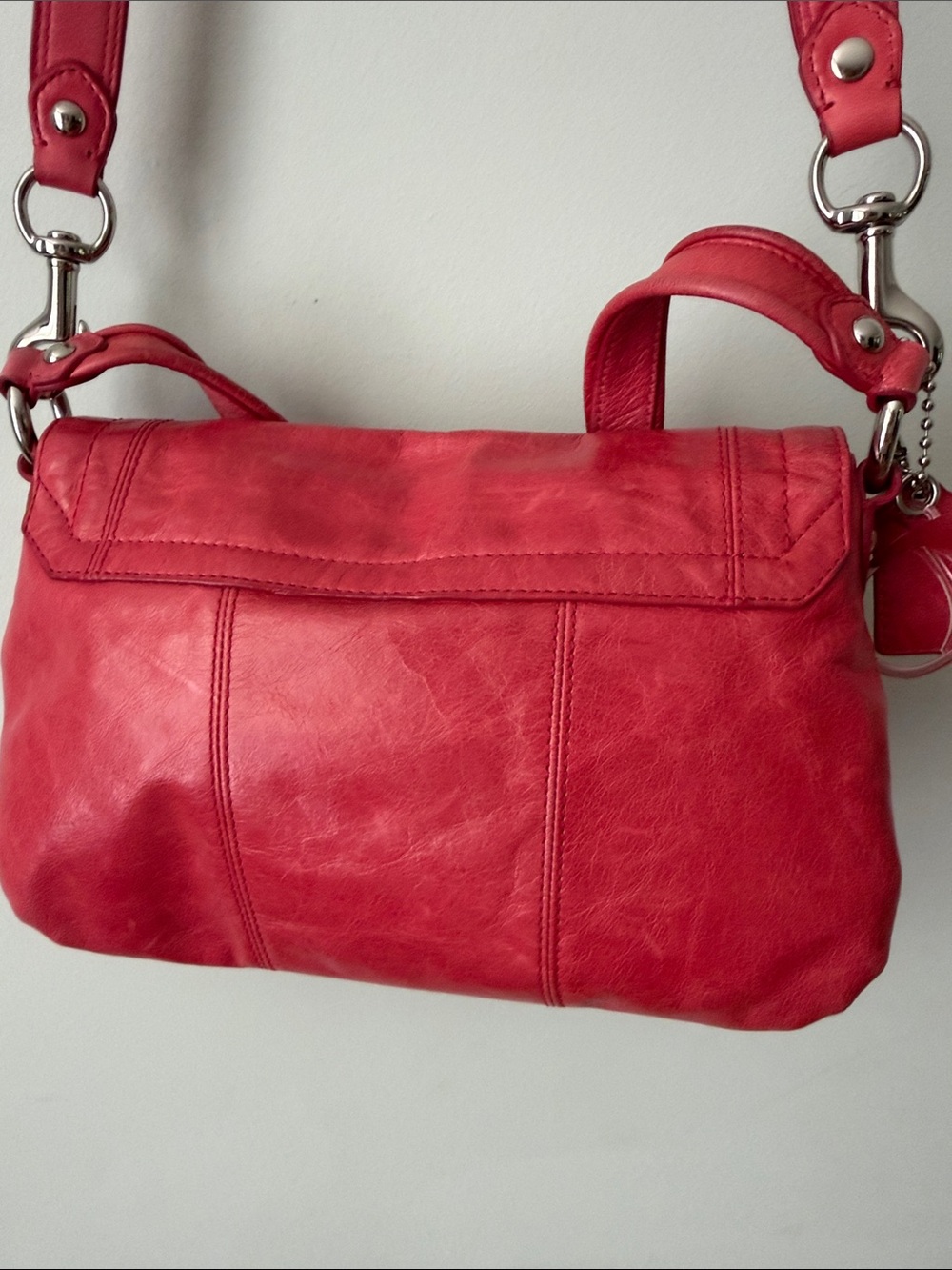 Coach Layla 18160- Camelia Leather- Crossbody or Shoulder Bag w Silver Hardware - Picture 3 of 10